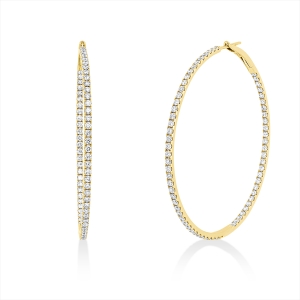 Creolen  18kt Gelbgold mit 2,59ct Diamanten