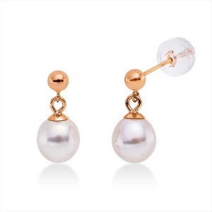 Ohrstecker  18kt Rotgold mit 0,00ct Diamanten