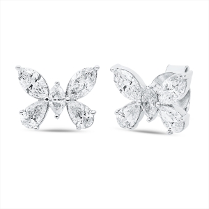 Ohrstecker 18 kt WG Schmetterling