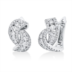 Creolen  18kt Weißgold mit 1,84ct Diamanten