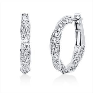 Creolen  18kt Weißgold mit 2,09ct Diamanten