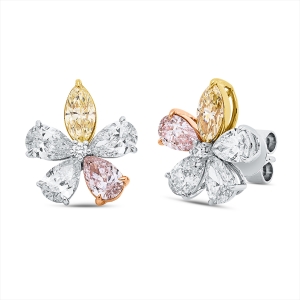 Ohrstecker 18 kt WG+GG+RG