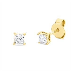 Solitaire Ohrstecker 4er-Krappe 18kt Gelbgold mit 0,36ct Diamanten