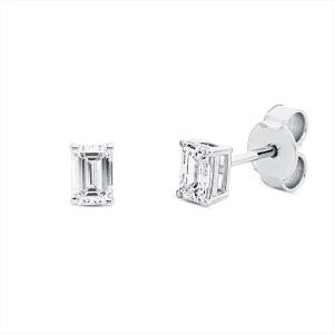 Solitaire Ohrstecker 4er-Krappe 18kt Weißgold GIA 2527763955, GIA 2516949536 mit 0,61ct Diamanten