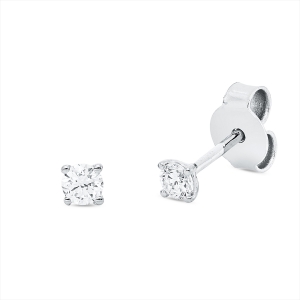 Solitaire Ohrstecker 4er-Krappe 18kt Gelbgold mit 0,20ct Diamanten