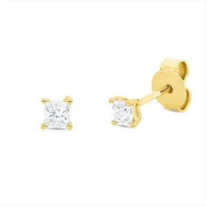 Solitaire Ohrstecker 4er-Krappe 18kt Gelbgold mit 0,31ct Diamanten