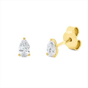 Solitaire Ohrstecker 4er-Krappe 18kt Gelbgold mit 0,39ct Diamanten
