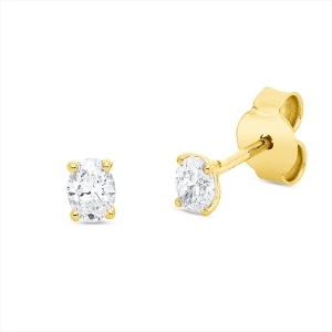 Solitaire Ohrstecker 4er-Krappe 18kt Gelbgold mit 0,36ct Diamanten