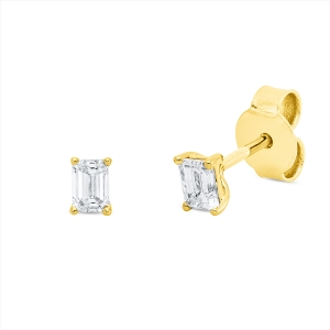 Solitaire Ohrstecker 4er-Krappe 18kt Gelbgold mit 0,41ct Diamanten