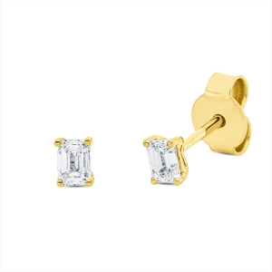 Solitaire Ohrstecker 4er-Krappe 18kt Gelbgold mit 0,35ct Diamanten