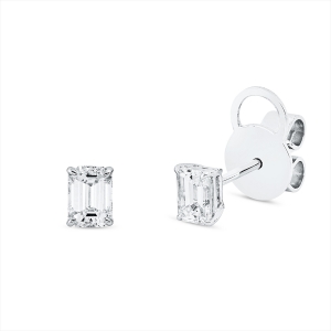 Solitaire Ohrstecker 4er-Krappe 18kt Weißgold mit 0,63ct Diamanten