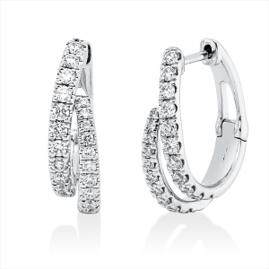 Creolen  18kt Weißgold mit 0,62ct Diamanten