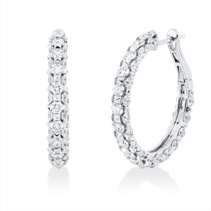 Creolen  18kt Weißgold mit 4,42ct Diamanten