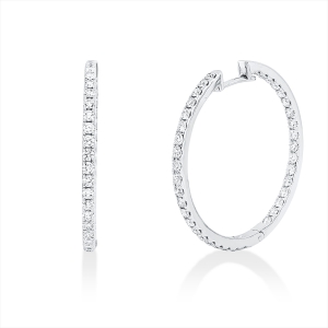 Creolen  18kt Weißgold mit 1,67ct Diamanten