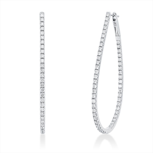 Creolen  18kt Weißgold mit 2,35ct Diamanten