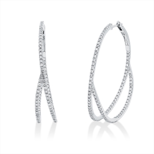 Creolen  18kt Weißgold mit 1,62ct Diamanten