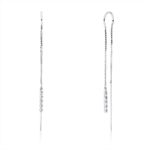 Ohrschmuck  18kt Weißgold mit 0,10ct Diamanten