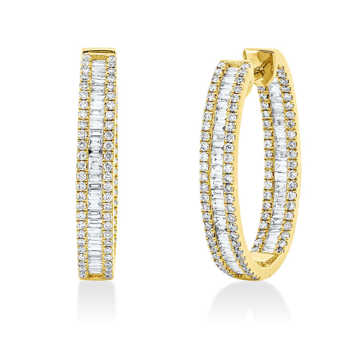 Creolen  18kt Gelbgold mit 1,75ct Diamanten