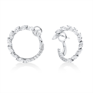 Creolen  18kt Weißgold mit 1,76ct Diamanten