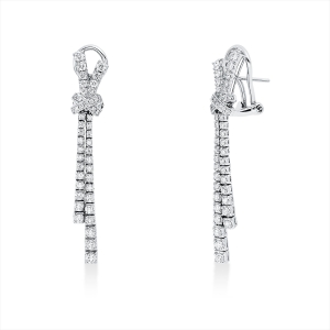 Creolen  18kt Weißgold mit 1,09ct Diamanten