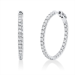 Creolen  18kt Weißgold mit 1,66ct Diamanten