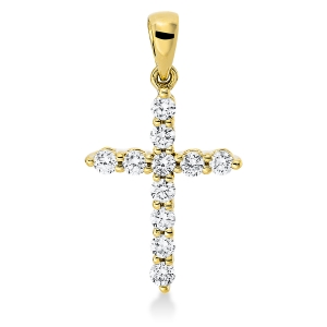 Anhänger 18 kt GG Kreuz, mit Öse