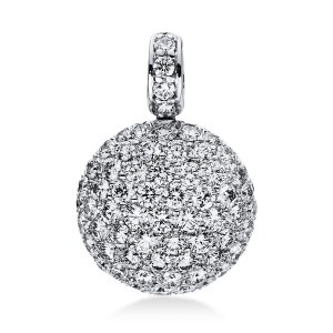 Pavé Anhänger  18kt Weißgold mit 1,39ct Diamanten