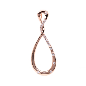 Anhänger  18kt Rotgold mit 0,10ct Diamanten