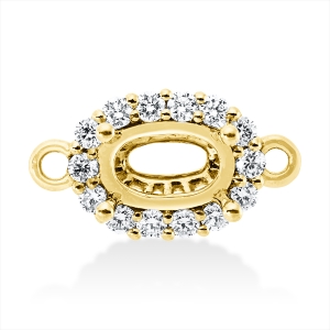 Anhänger 18 kt GG Oval, Zwischenteil