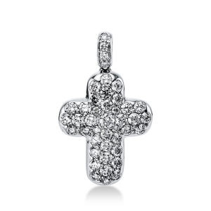Pavé Anhänger  18kt Weißgold mit 0,22ct Diamanten