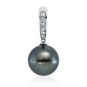 Anhänger  18kt Weißgold mit 0,12ct Diamanten