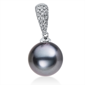 Anhänger  18kt Weißgold mit 0,06ct Diamanten