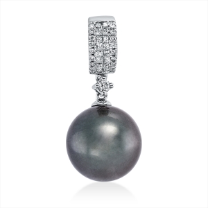 Anhänger  18kt Weißgold mit 0,20ct Diamanten