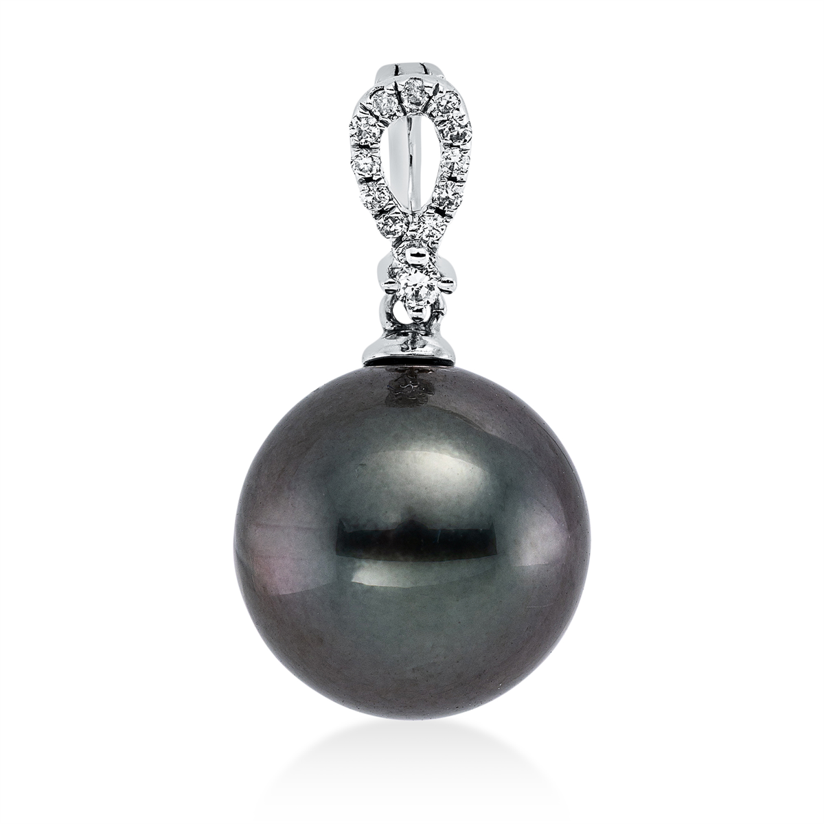 Anhänger  18kt Weißgold mit 0,06ct Diamanten