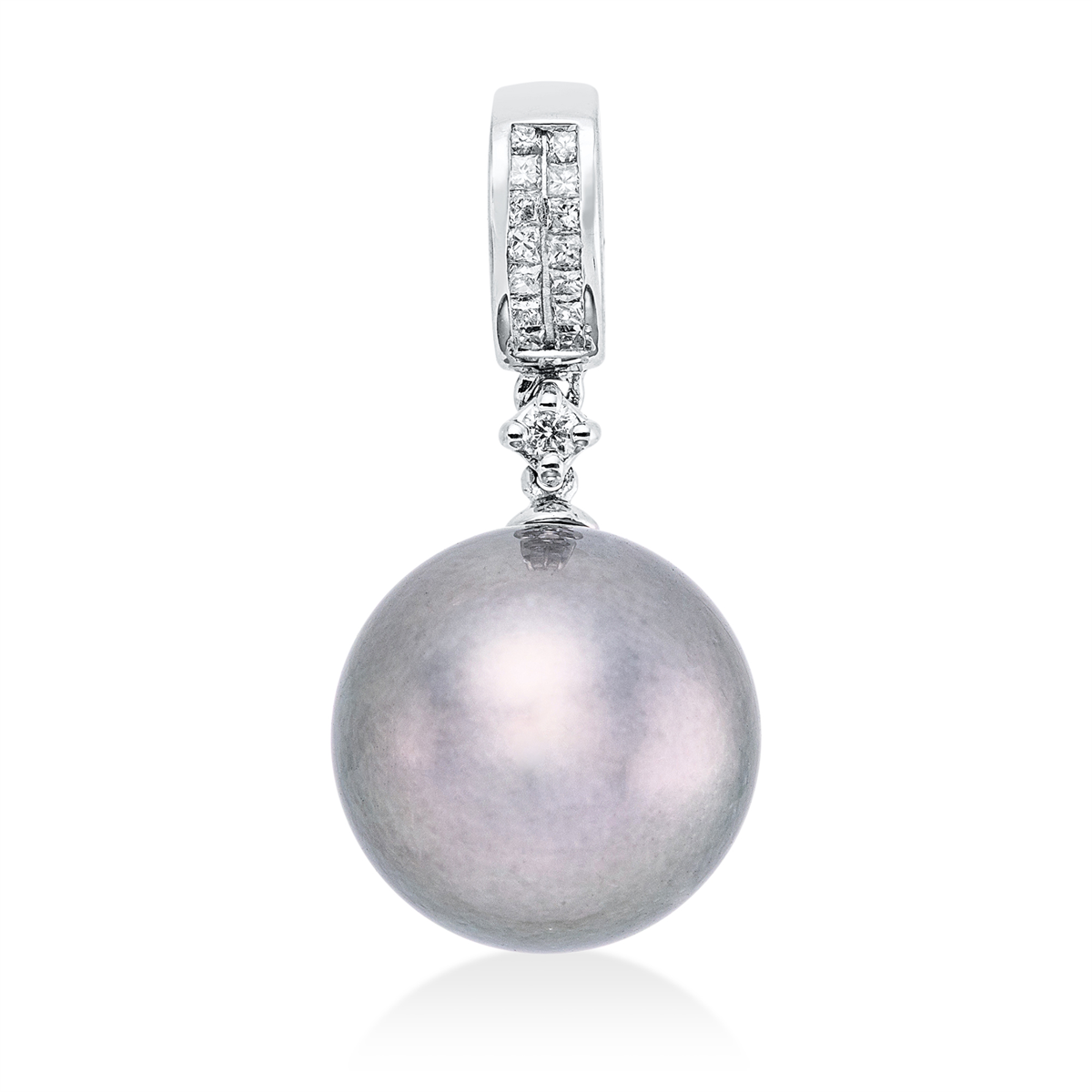 Anhänger  18kt Weißgold mit 0,12ct Diamanten