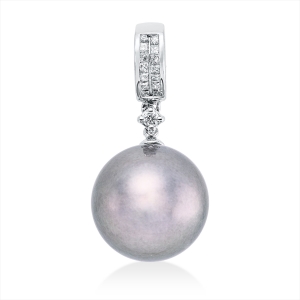 Anhänger  18kt Weißgold mit 0,12ct Diamanten