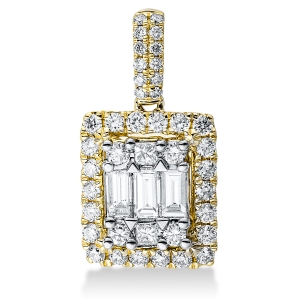 Anhänger 18 kt GG+WG, mit Öse