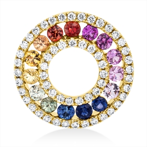 Anhänger 18 kt GG Kreis