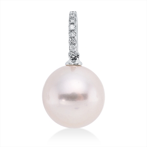 Anhänger  18kt Weißgold mit 0,06ct Diamanten