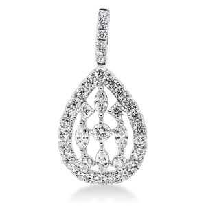 Anhänger  18kt Weißgold mit Öse mit 1,10ct Diamanten