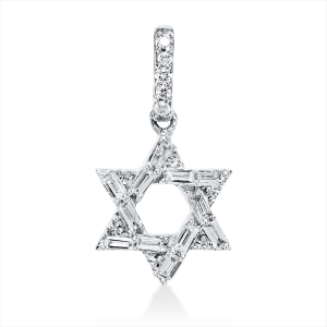 Anhänger 18 kt WG Davidstern, mit Öse