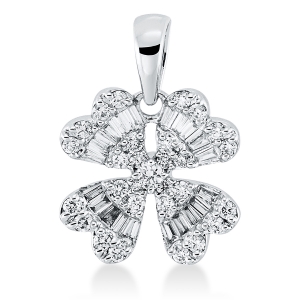 Anhänger 18 kt WG Kleeblatt, mit Öse