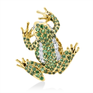 Anhänger 18 kt GG+WG Frosch