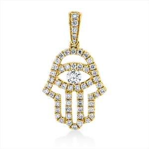 Anhänger 18 kt GG Hamsa, mit Öse