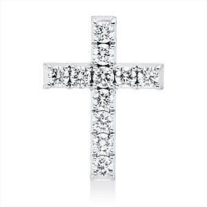 Anhänger 18 kt WG Kreuz, mit Öse