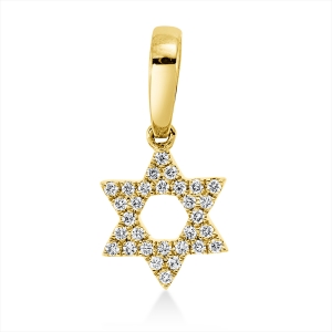 Anhänger 18 kt GG Davidstern, mit Öse