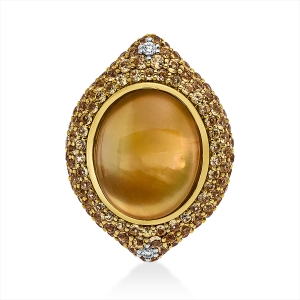 Anhänger 18 kt GG+WG, mit Muschel