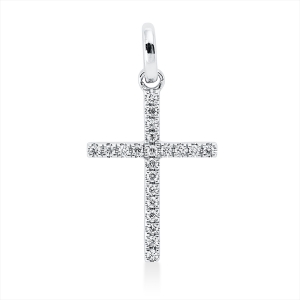 Anhänger 18 kt WG Kreuz, mit Öse