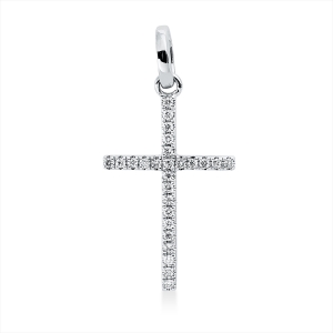 Anhänger 18 kt WG Kreuz, mit Öse