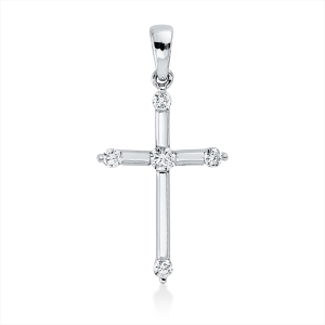 Anhänger 18 kt WG Kreuz, mit Öse